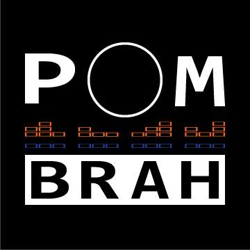 Current square Pombrah catalog mark with P O M over BRAH and a large circular O