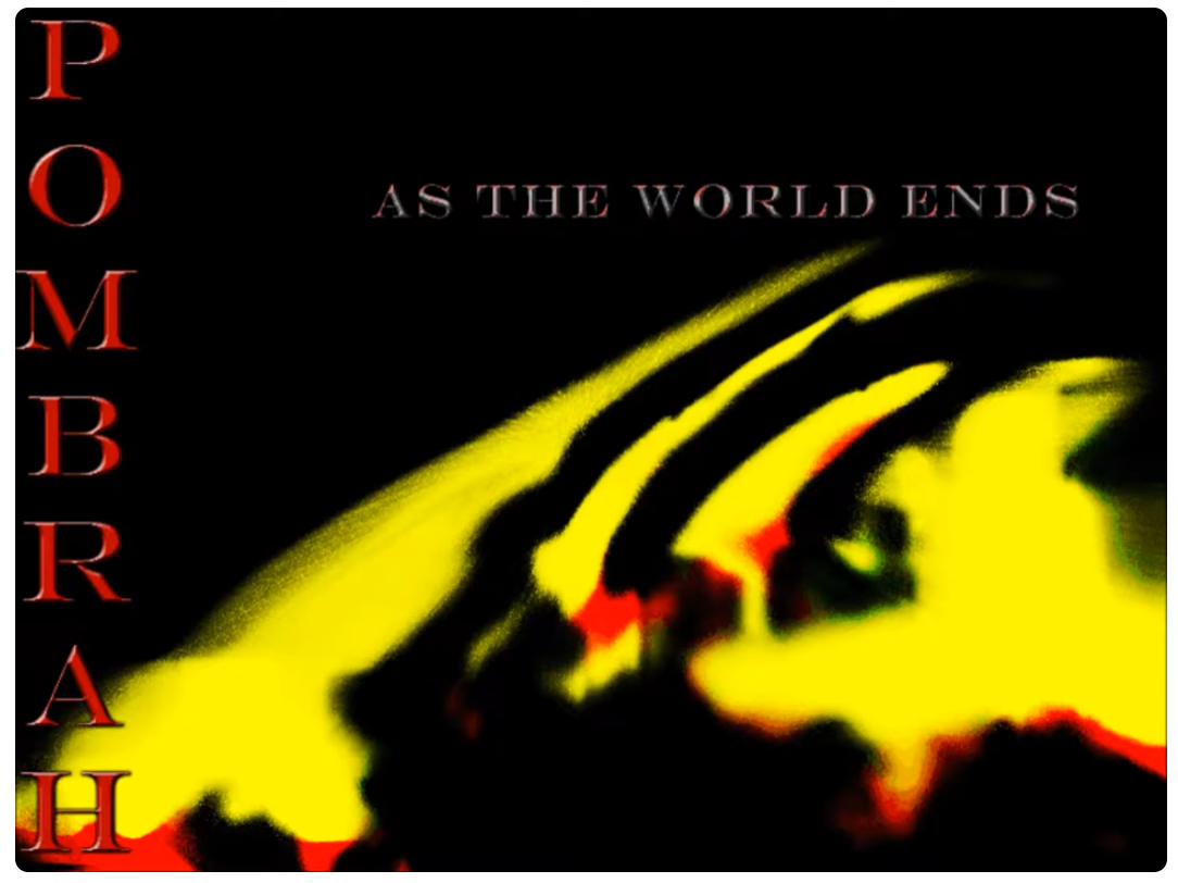 As the World Ends early Pombrah artwork with yellow and black abstract forms